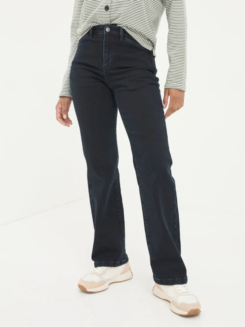 Dark Blue Wide Leg Jeans