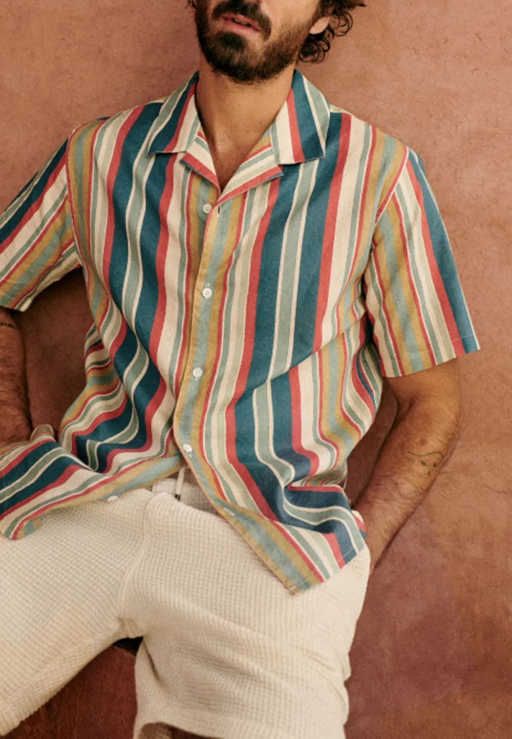 Shirt-Stripes Blue Green Red