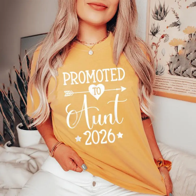 Promoted To Aunt 2026 Auntie Pregnancy Announcement Women's Oversized Comfort T-Shirt