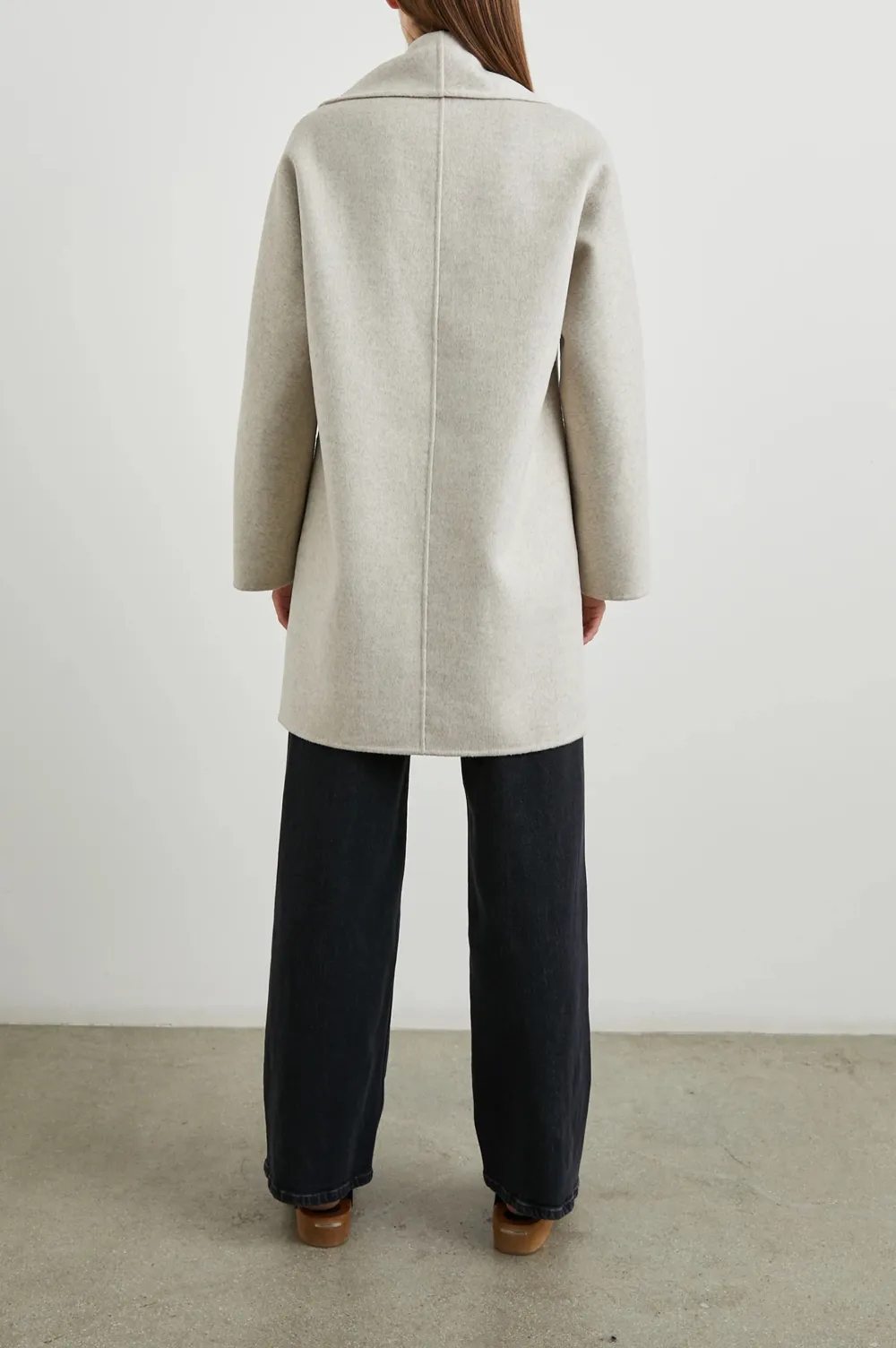 Double-Breasted Minimalist Wool Coat