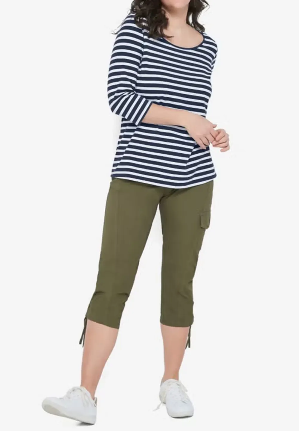 Big Round Neck Long Sleeved T-Shirt
