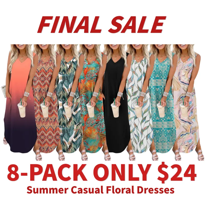 Summer Casual Floral Maxi Dresses