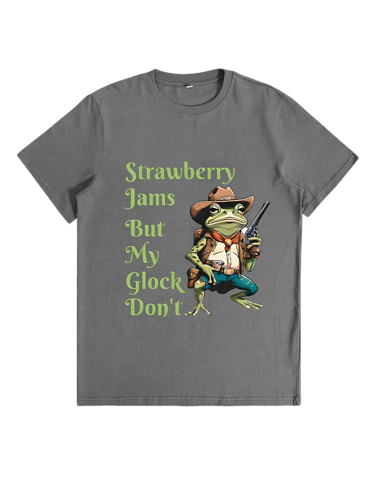 Western Cowboy Frog Print T-Shirt