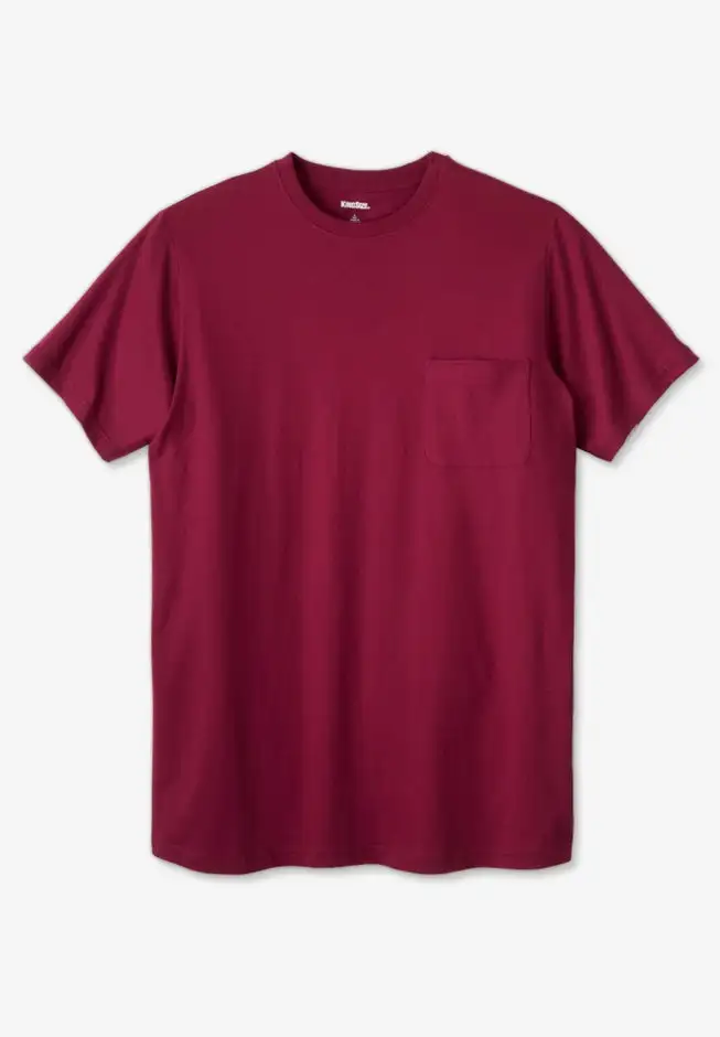 Shrink-Less Lightweight Pocket Crewneck T-Shirt