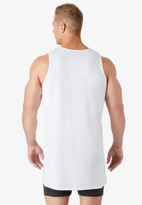 Longer Length Ribbed Cotton Tank