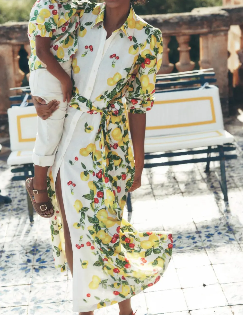 White Lemon - Print Wrap Shirt Dress