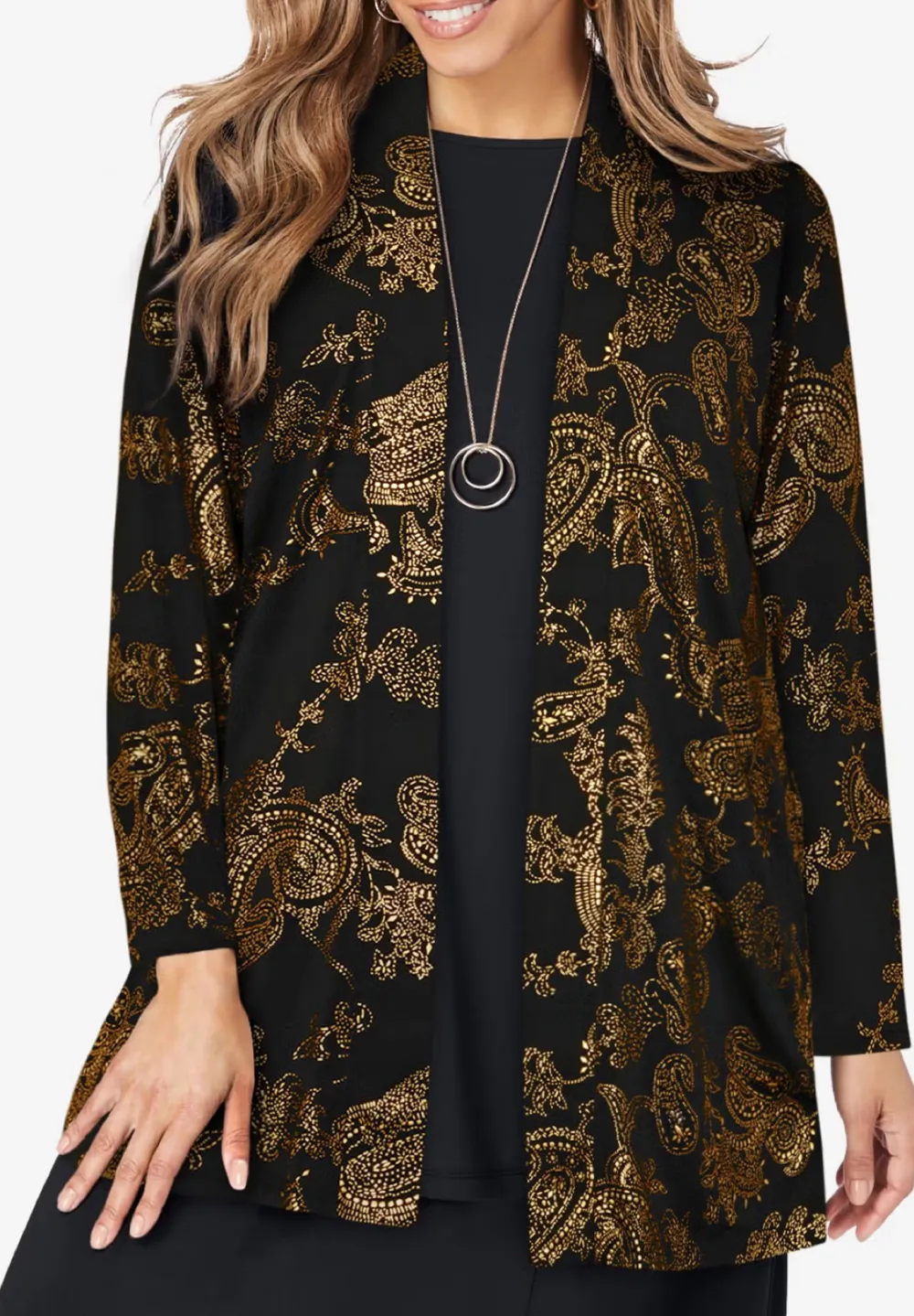 Open Women'S Knitted Cardigan