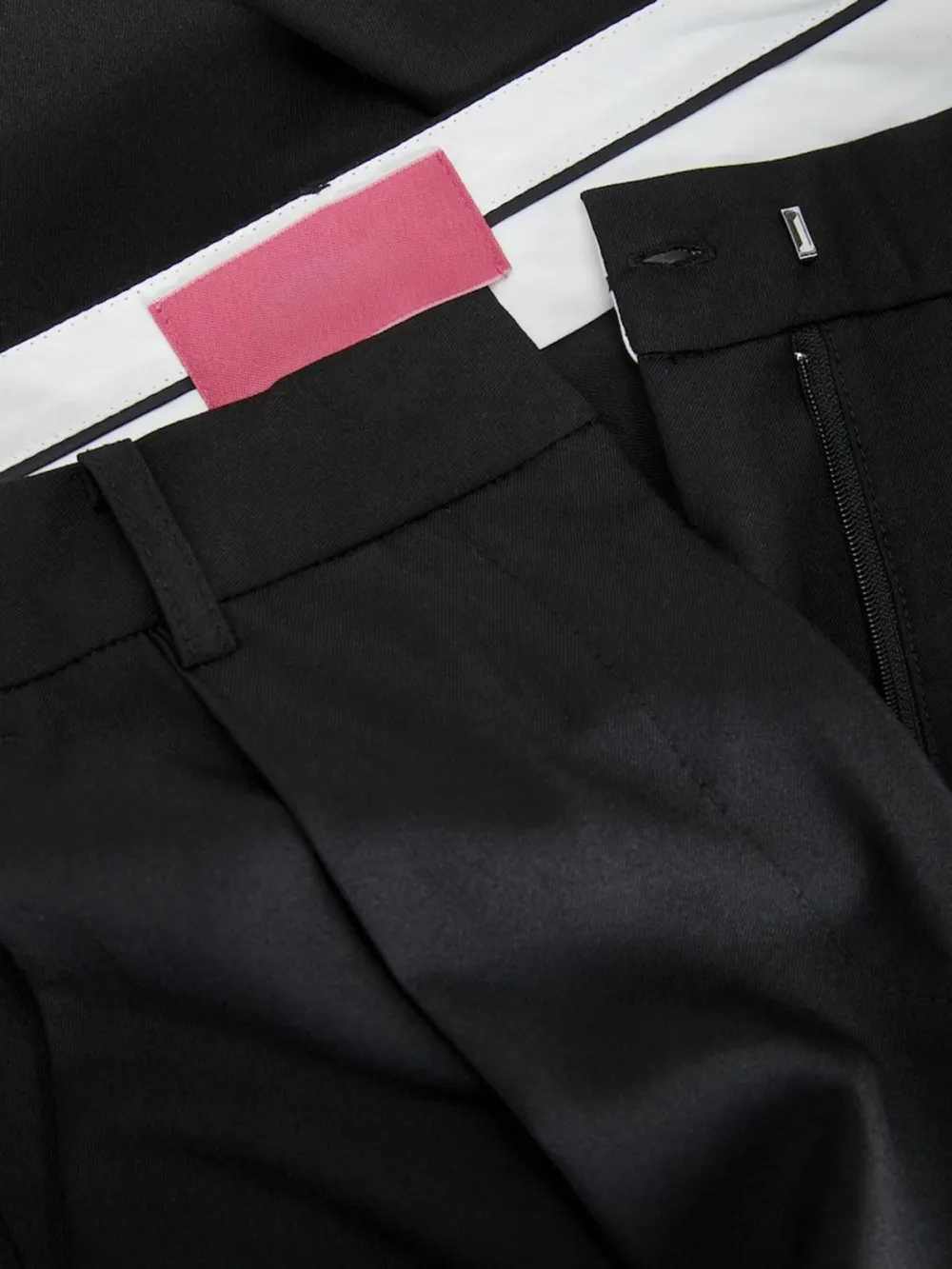 Black Wide-Leg Casual Style Pants