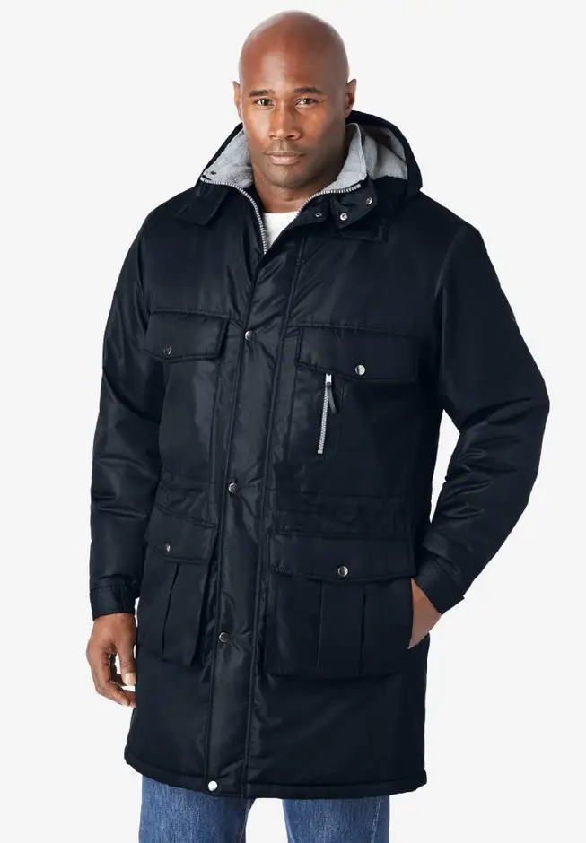 Longer-length Boulder Creek fleece-lined parka