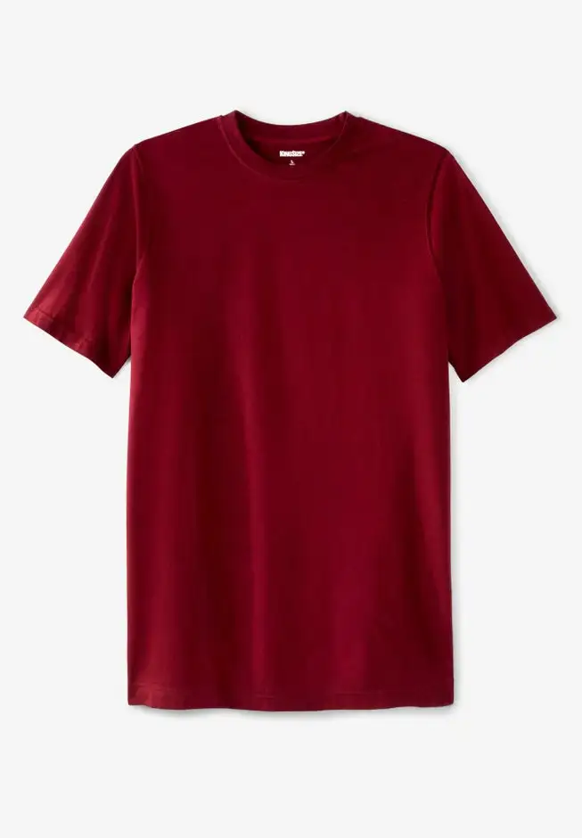 Shrink-Less Lightweight Longer-Length Crewneck T-Shirt
