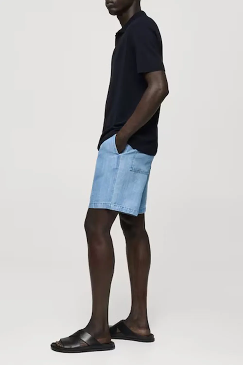 V-Neck Polo Collar Shirt