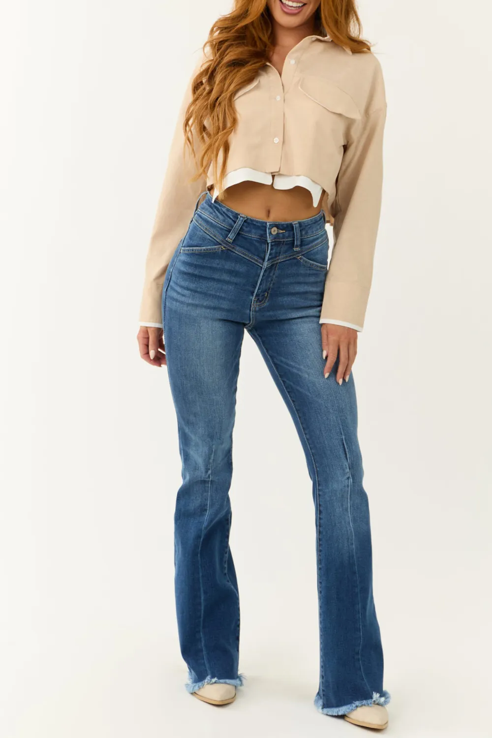 Medium Blue Vintage Flare Jeans