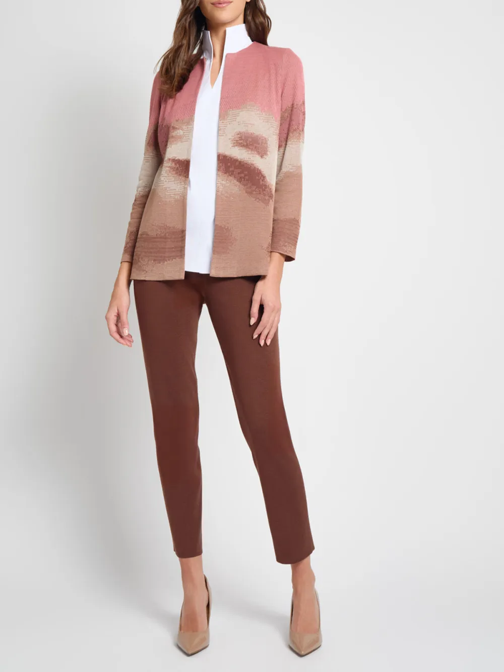 Round Neck Open Top Jacket