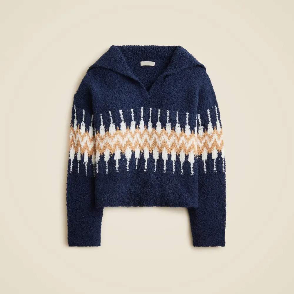 Cream Brown Navy Alpaca Sweaters