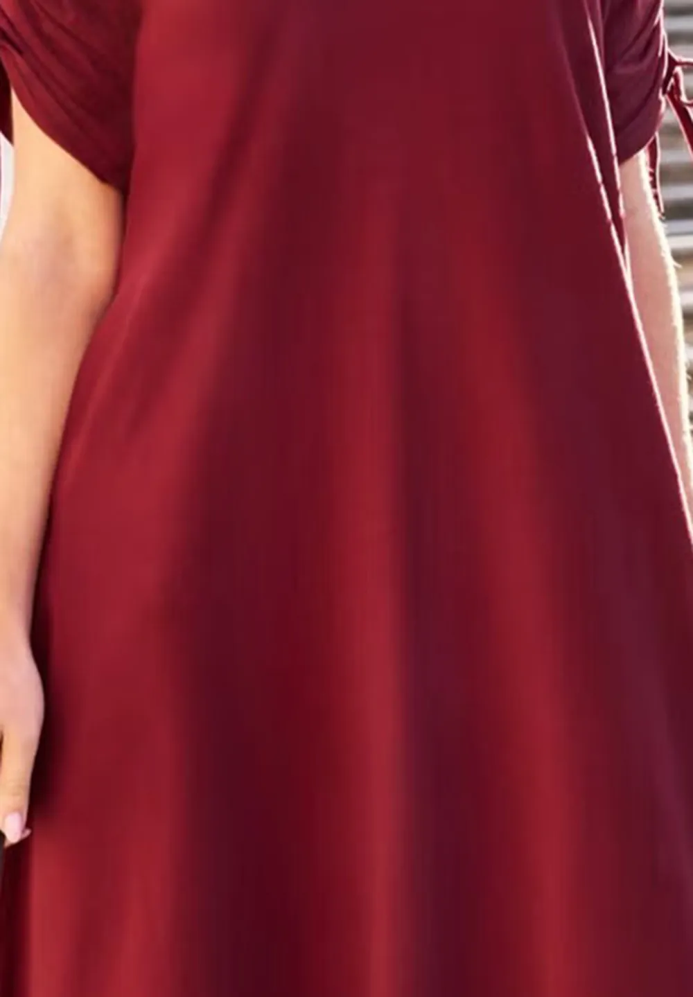 Drawstring Sleeve Dress