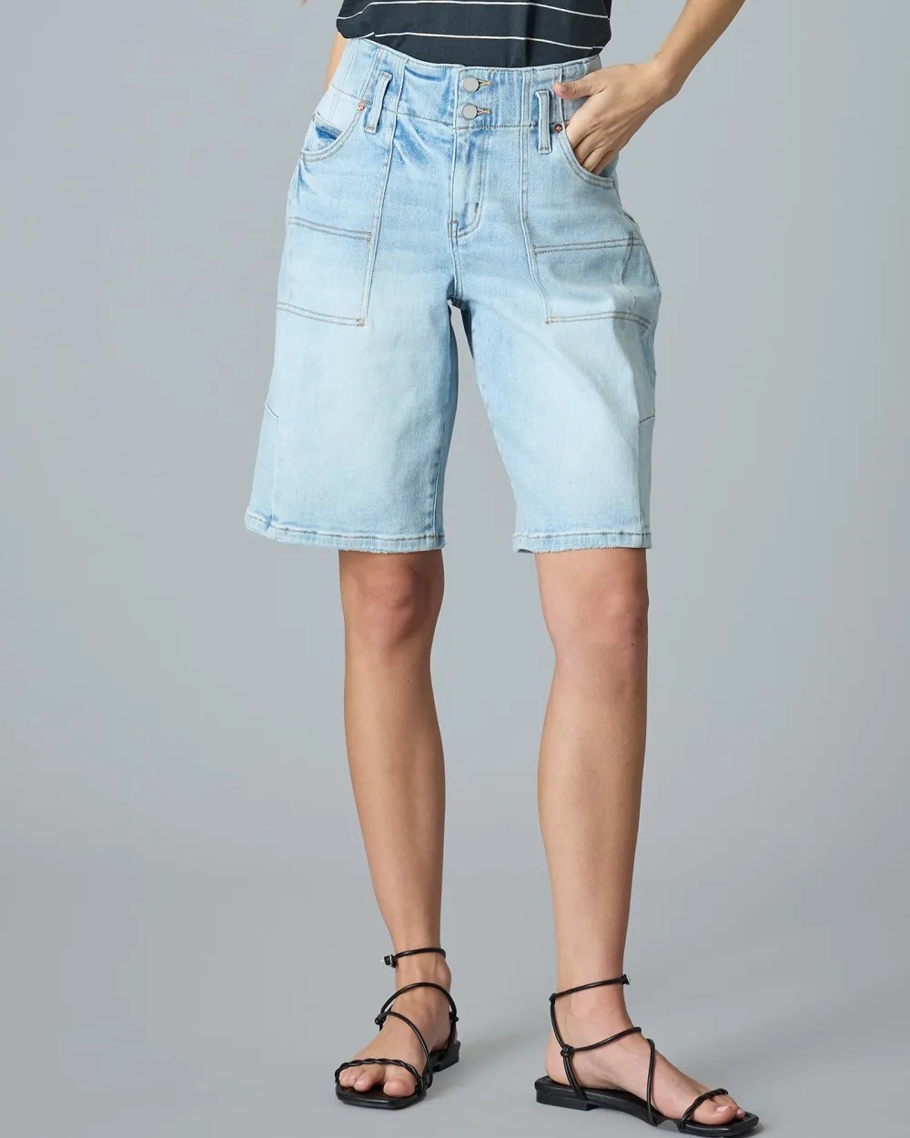 Light Blue Denim Bermudas