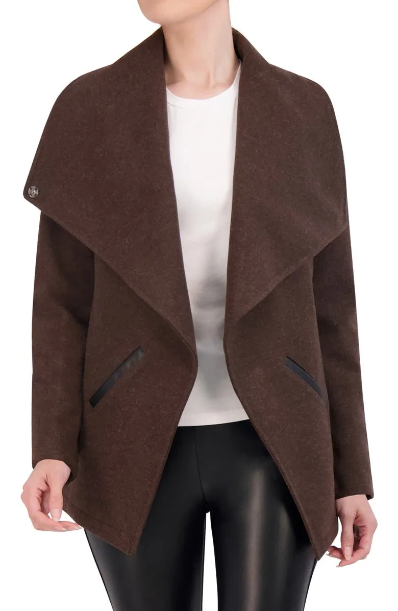 Faux Cashmere Drape Jacket