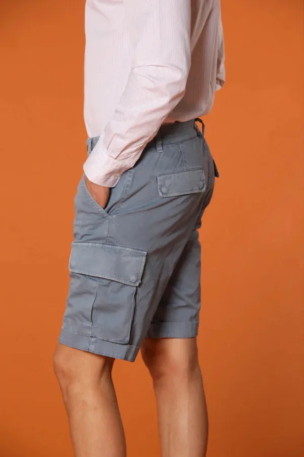 Men'S Stylish Slim Fit Cotton Dark Blue Shorts