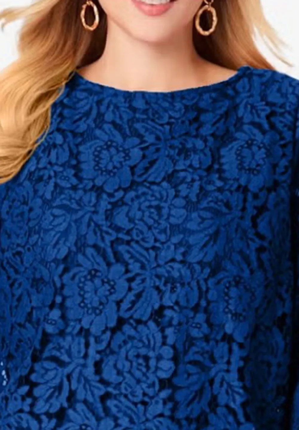 Crew Neck Lace Jumpsuit