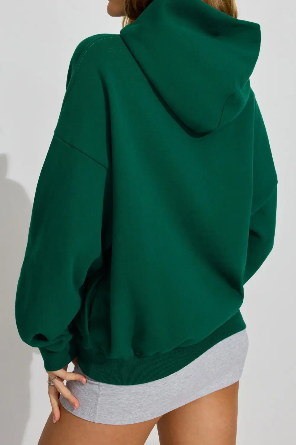 Green Oversized Hooded Sweatshirt