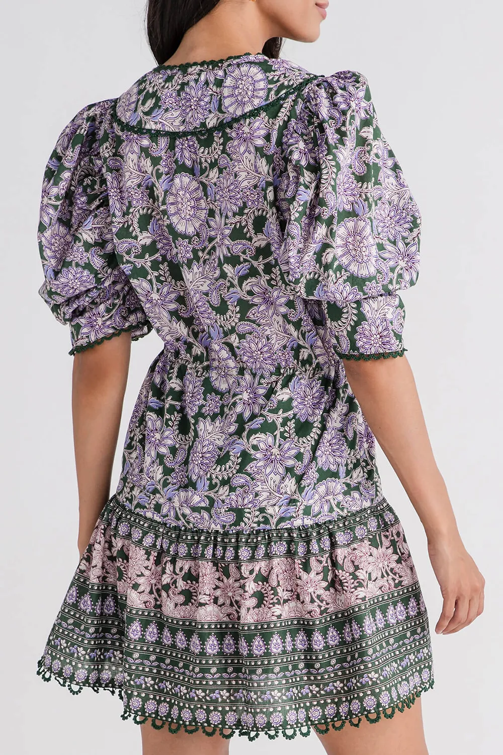 Olivaceous Chic Dress - Green Pink