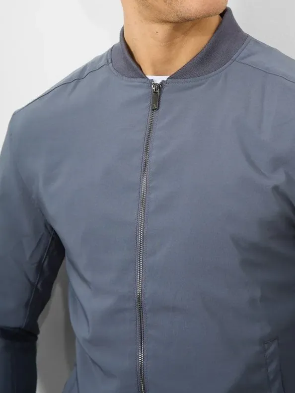 Graphite Daily Leisure Soft Bomber Jacket