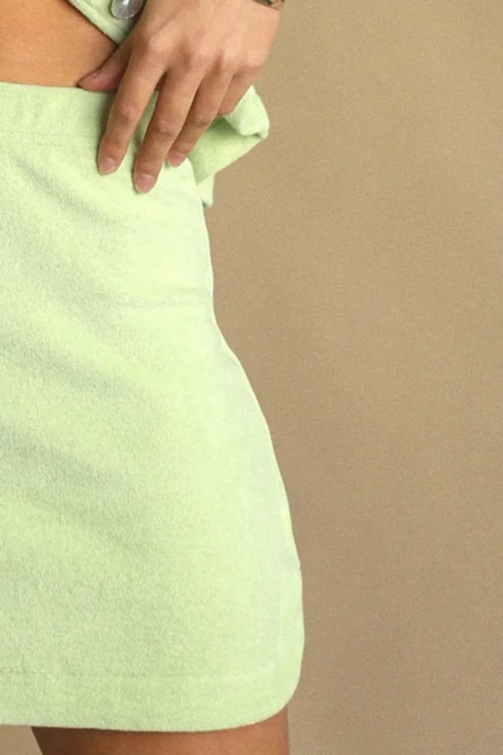 Mint Basic Minimalist High-Waisted  Skirt