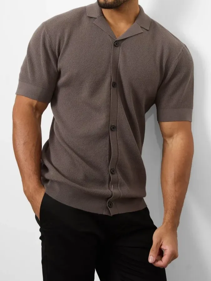 Dark Mole Cotton Soft Simple Polo Shirt