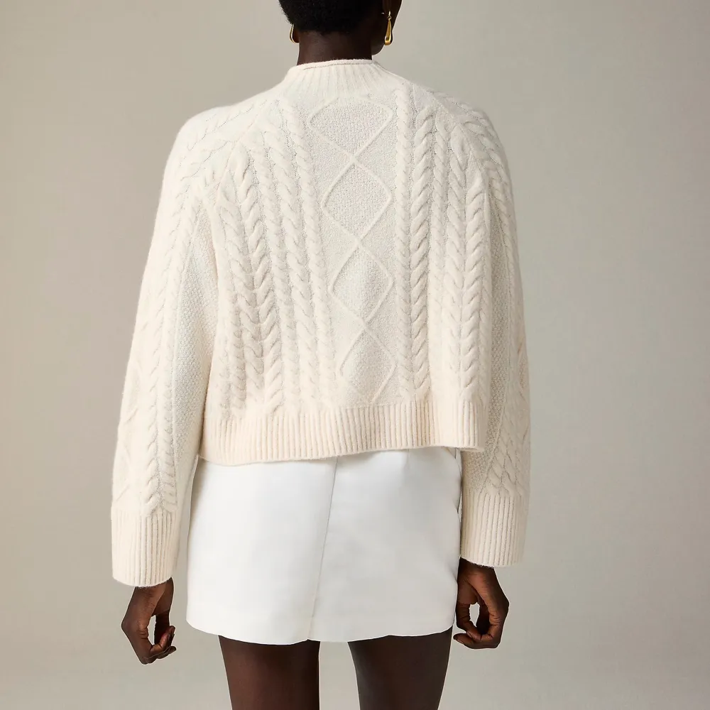 Crew Neck Cable-Knit Sweaters