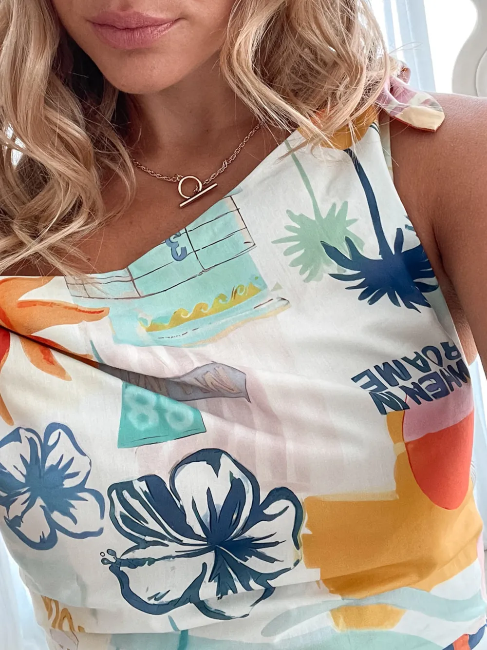 Blue Casual Style Print Dress