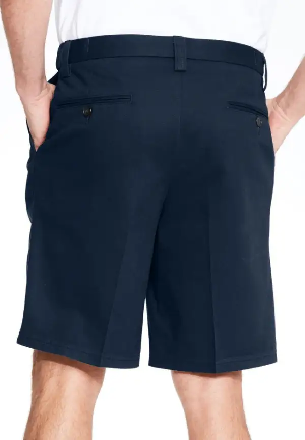 Wrinkle-Free Expandable Waist Pleat Front Shorts