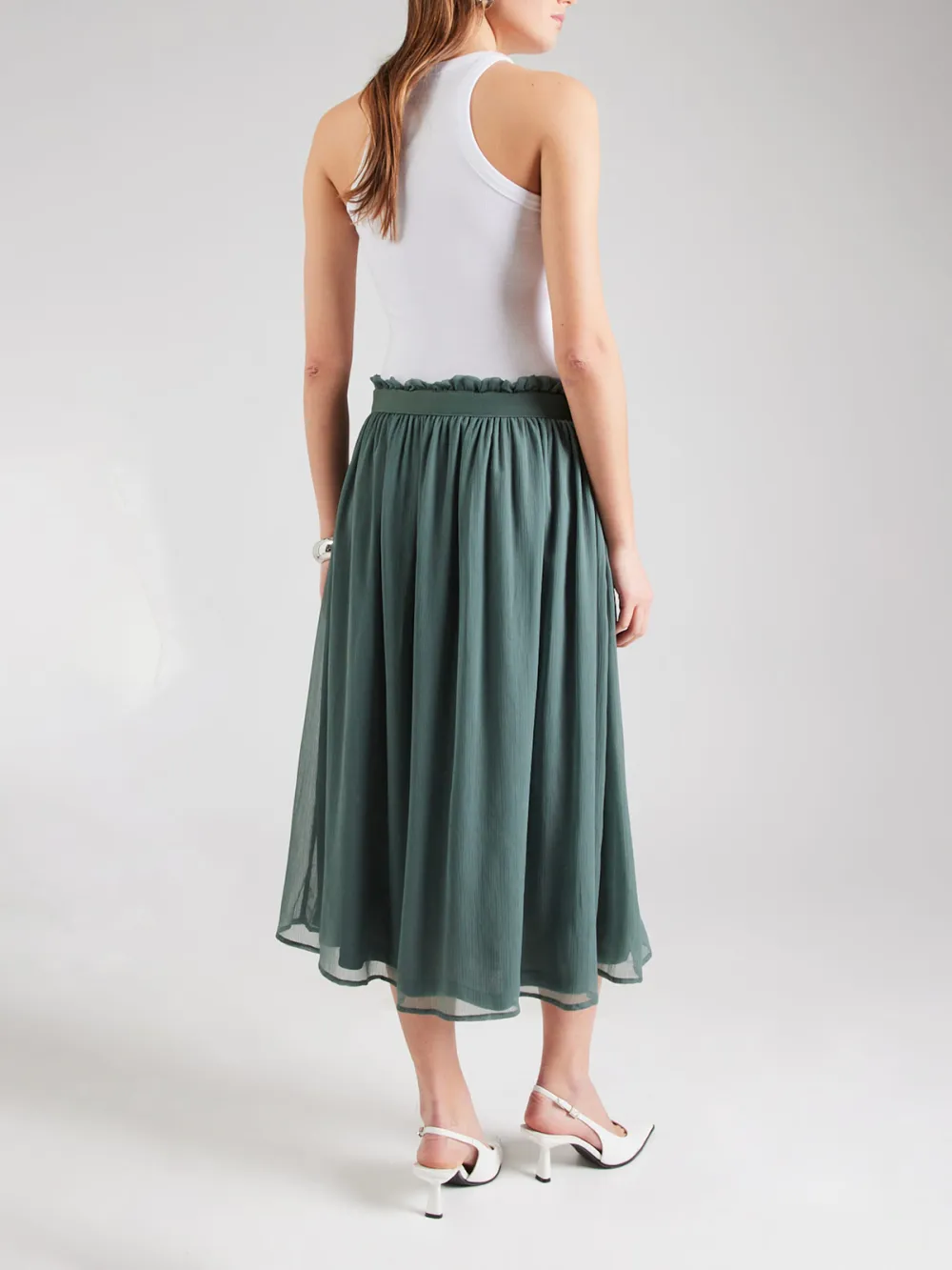 Elastic Waistband Casual Style A-line Skirt