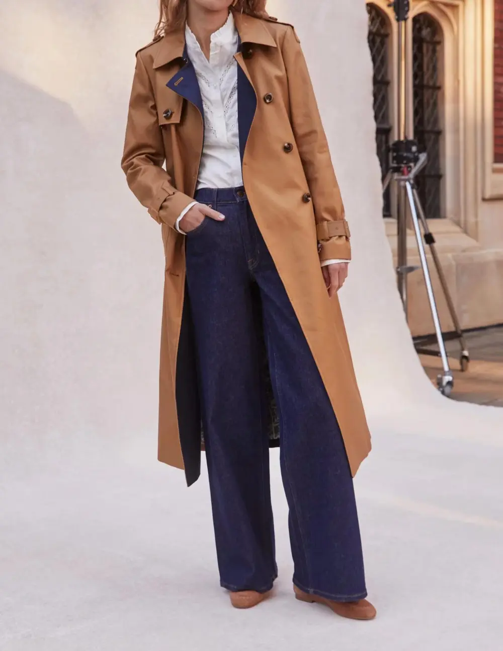 Indigo Rinse High - Rise Wide - Leg Jeans