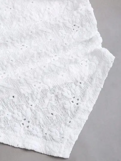 Textured Asymmetric Shoulder Top