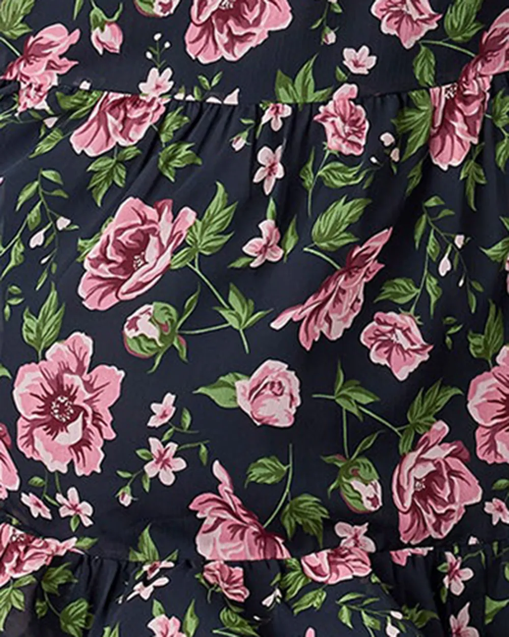 Floral Print Long Sleeved Maxi Dress