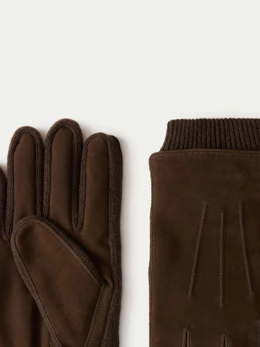 Classic Suede Knit Gloves
