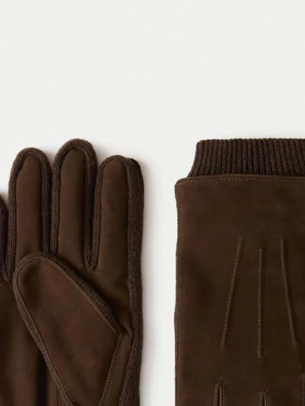 Classic Suede Knit Gloves