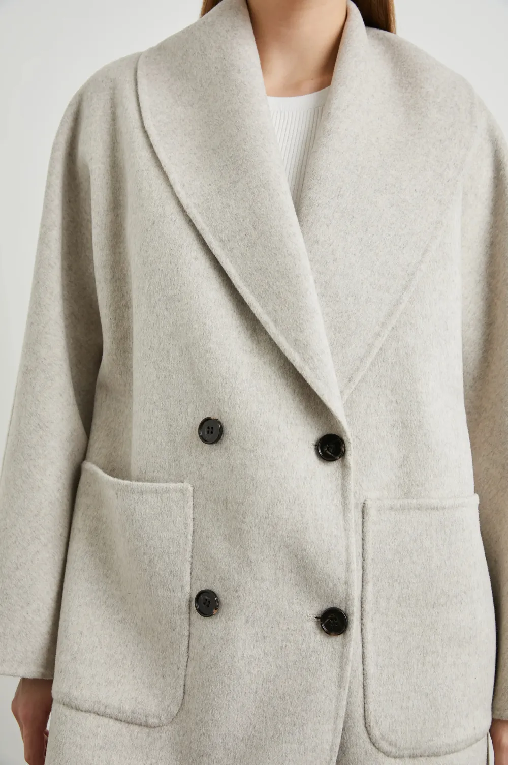 Double-Breasted Minimalist Wool Coat