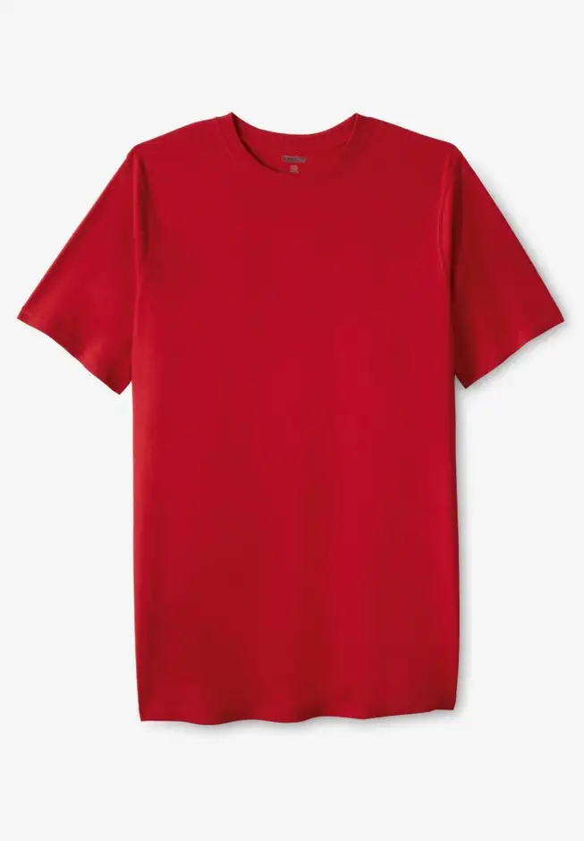 Shrink-Less Lightweight Longer-Length Crewneck T-Shirt