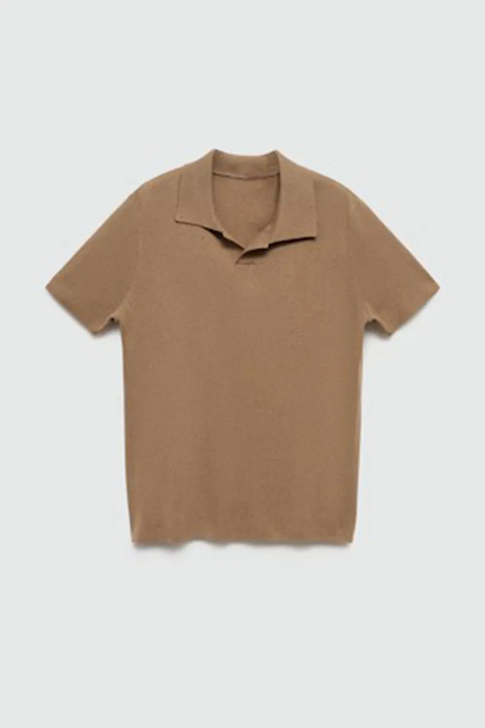 V-Neck Polo Collar Shirt