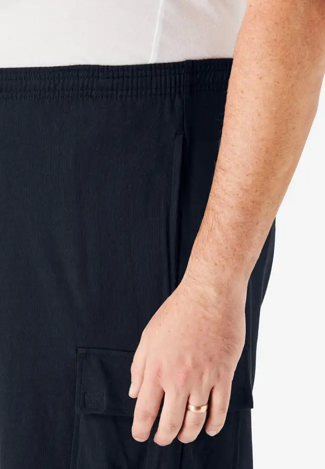 Lightweight Jersey Cargo Shorts, 3-Pack