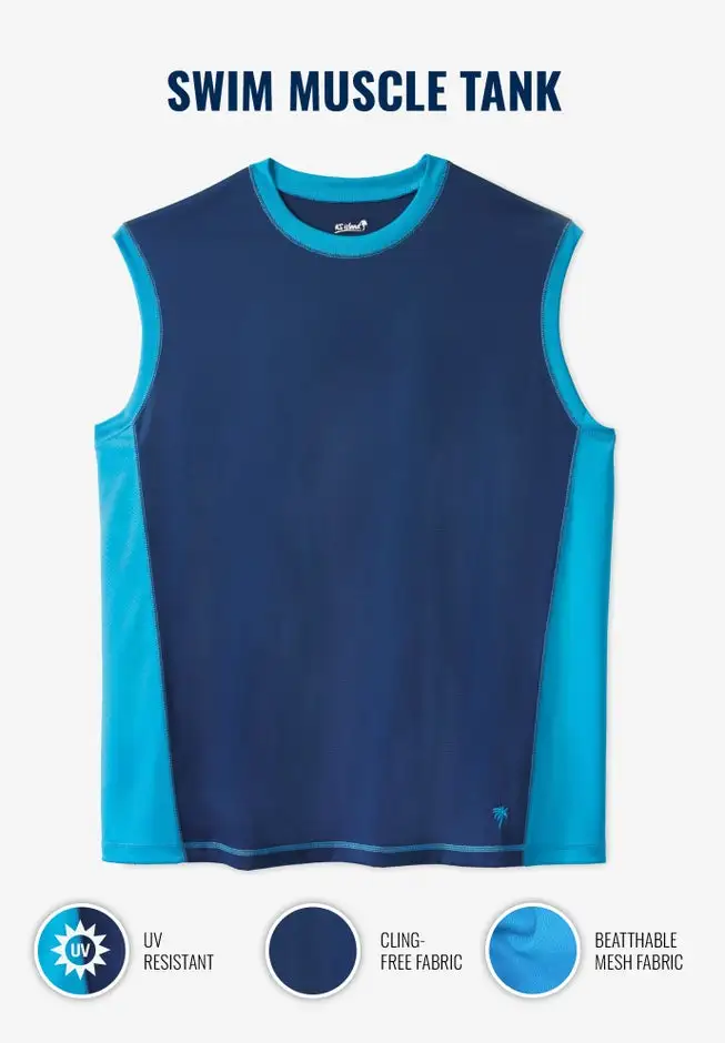 Cling-Free Swim Muscle Tank