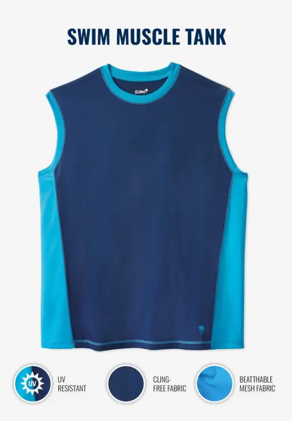 Cling-Free Swim Muscle Tank