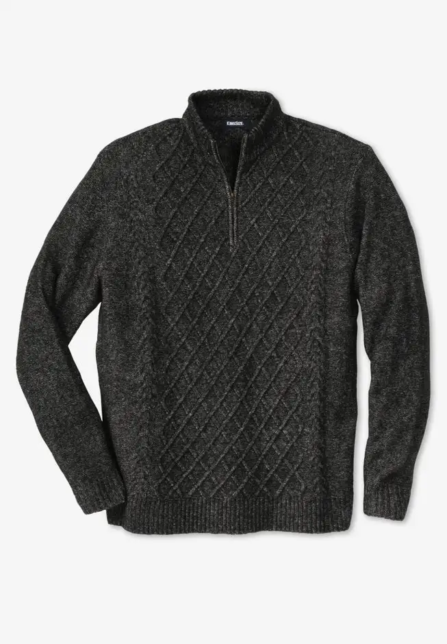 Soft Cable Knit 1/4 Zip Sweater