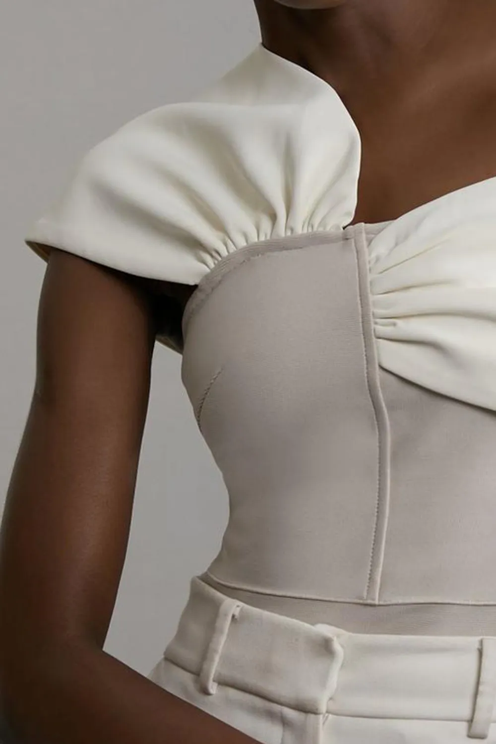 Knit Asymmetric Strap Top