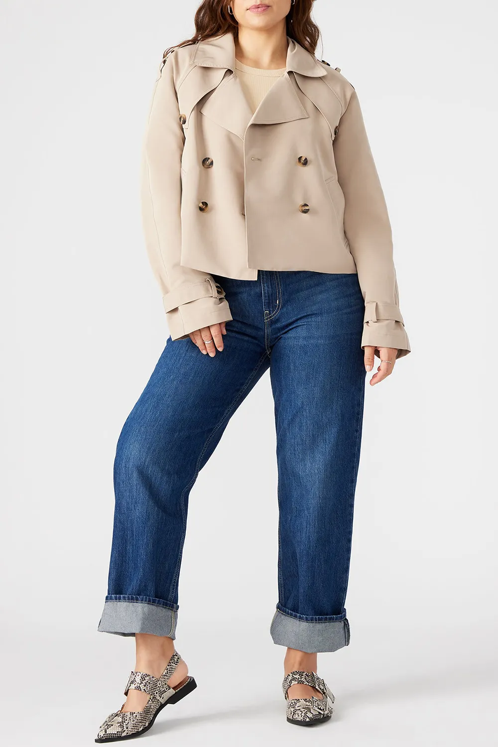 Double-Breasted Denim Jacket