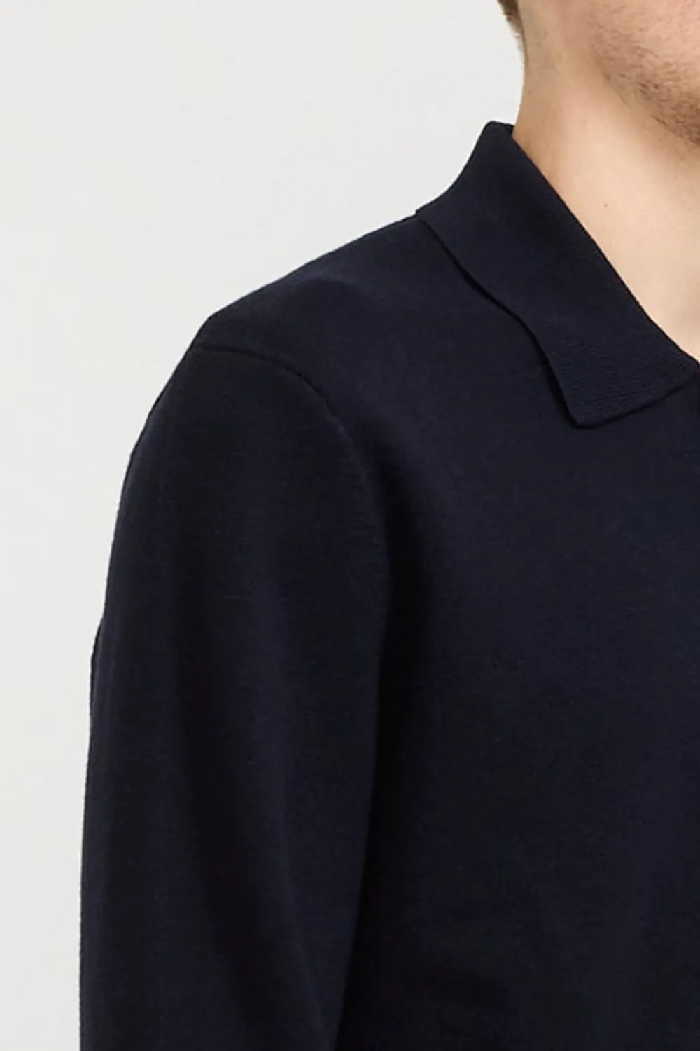 Dark Navy Cotton Milano Polo