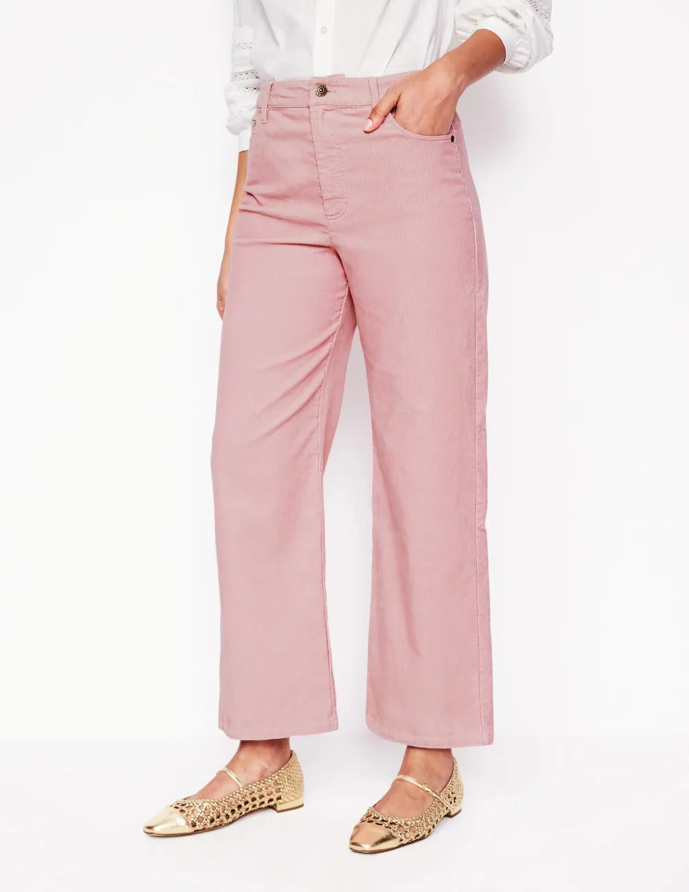 Pink Wide - Leg Linen Pants