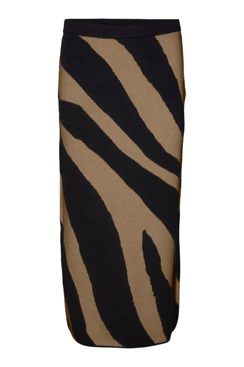 Stripe Patterned Mid Length Skirts