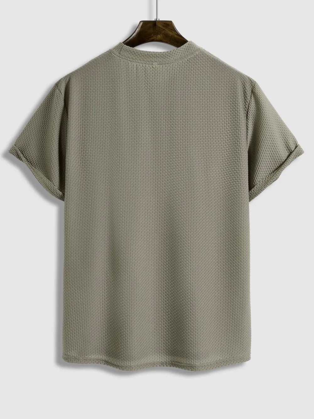 Men'S Comfortable Textured T-Shirt Casual Shorts Set